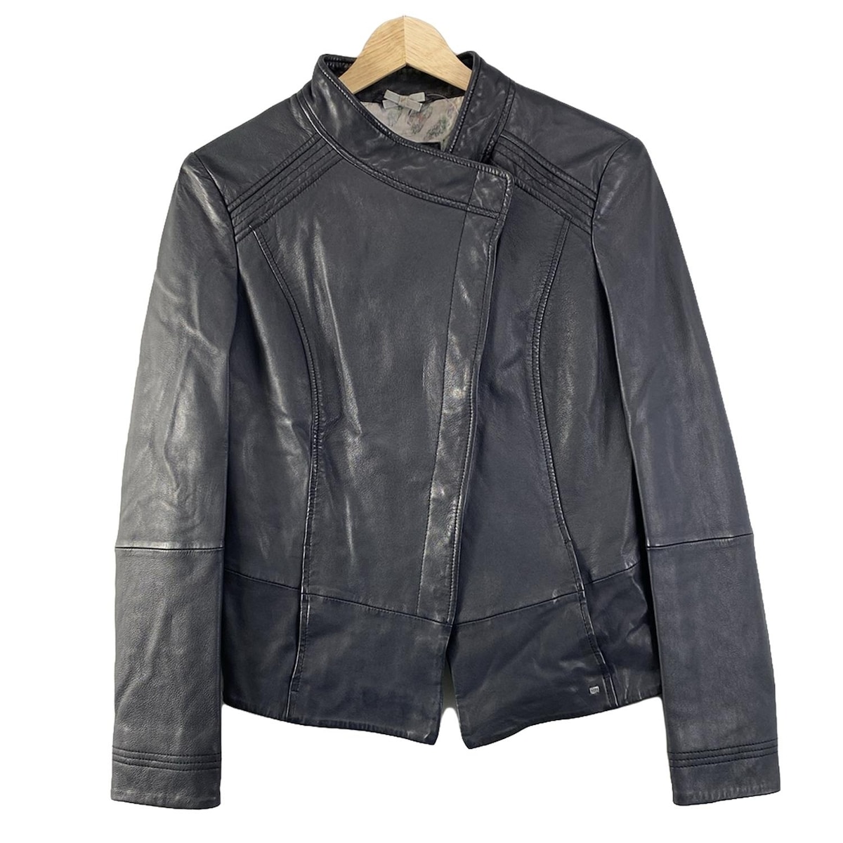 hugo BOSS/ヒューゴボス　レザー シングルライダースジャケット アウトレット】HUGO HUGOBOSS ヒューゴヒューゴボス レザー