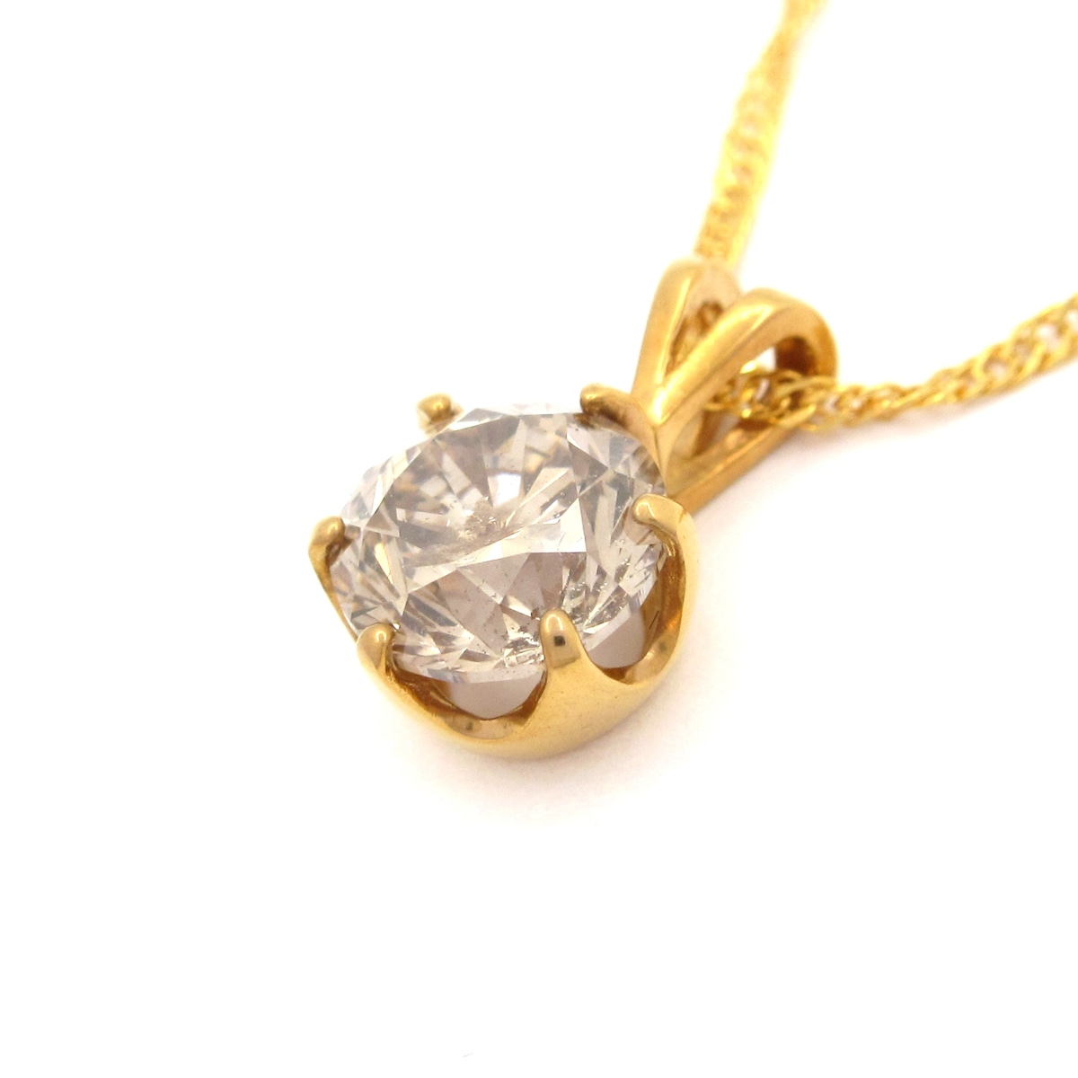 【中古】Unbranded() ネックレス 総重量:2.2g/1.0刻印 K24YG×ライトブラウン