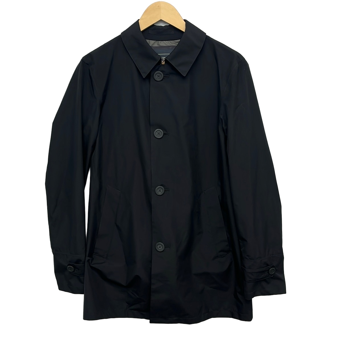 【中古】HERNO(地獄ノ) 厚地の外套 長袖/Laminar 黒