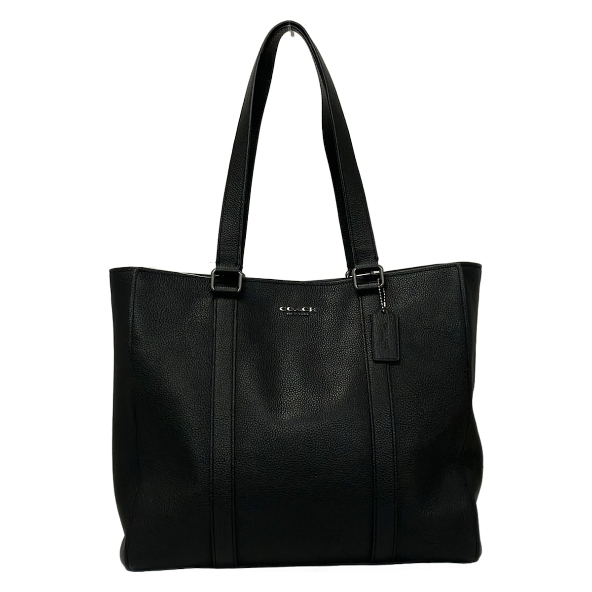 【中古】COACH(コーチ) ハドソン ダブル ハンドル トート トートバッグ 2way 黒 レザー｜ブランディア　店 18,468円