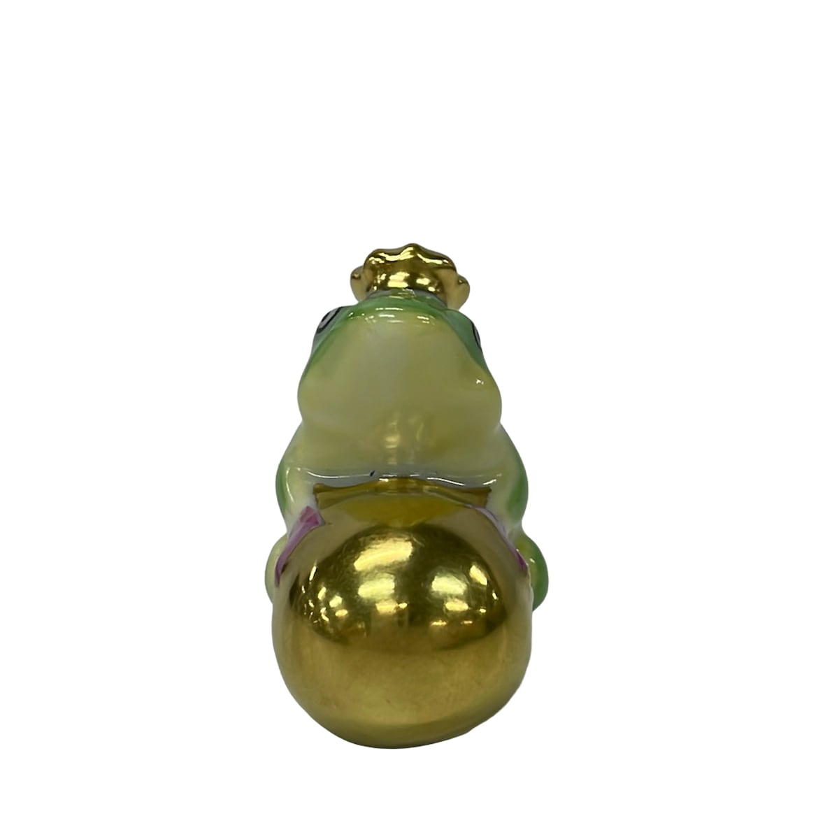 【中古】Herend(ヘレンド) 小物 飾りつけ/蛙 ライトグリーン×ゴールド
