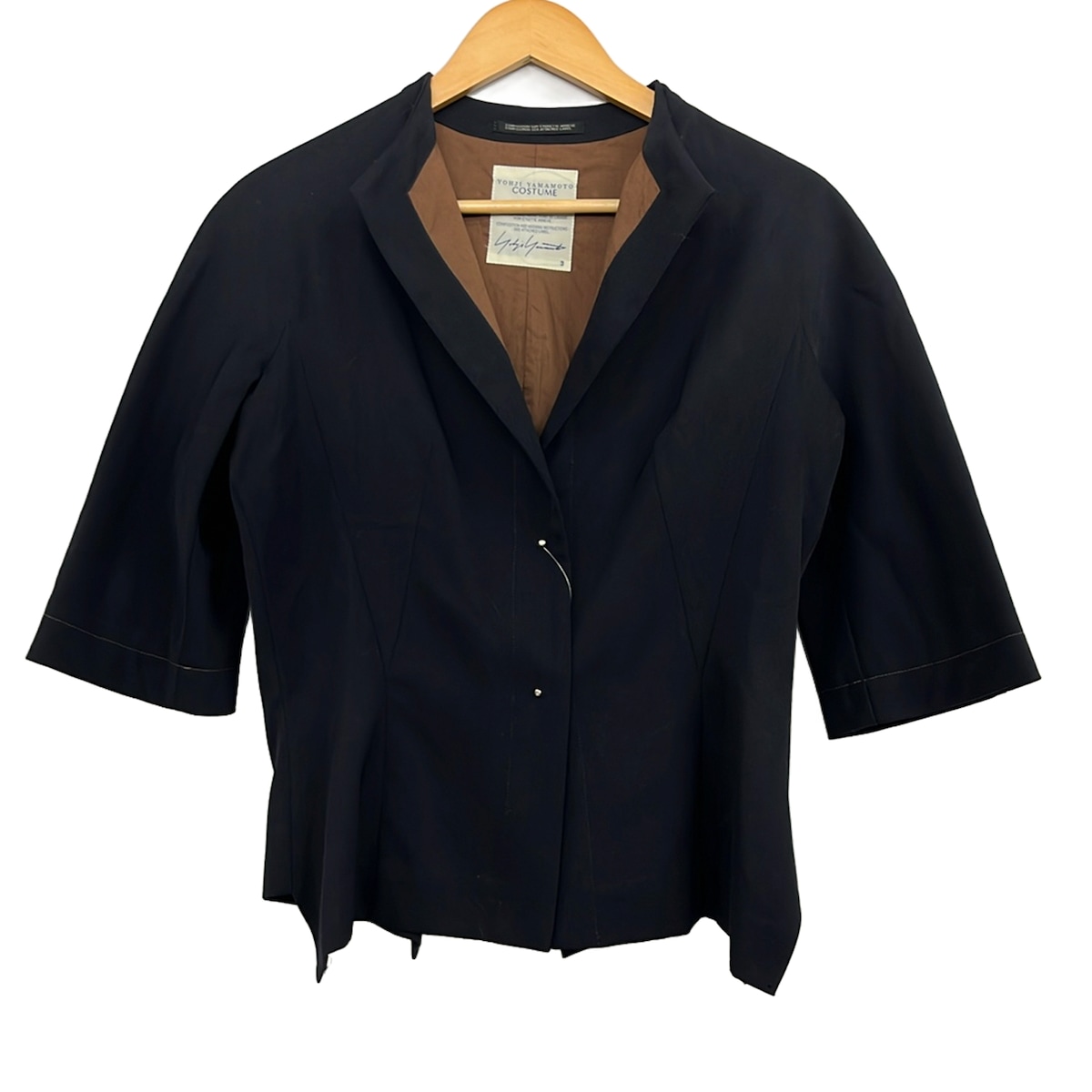 【中古】yohjiyamamoto(ヨウジヤマモト) 上衣 COSTUME/春/秋/七分丈袖 ダークネイビー
