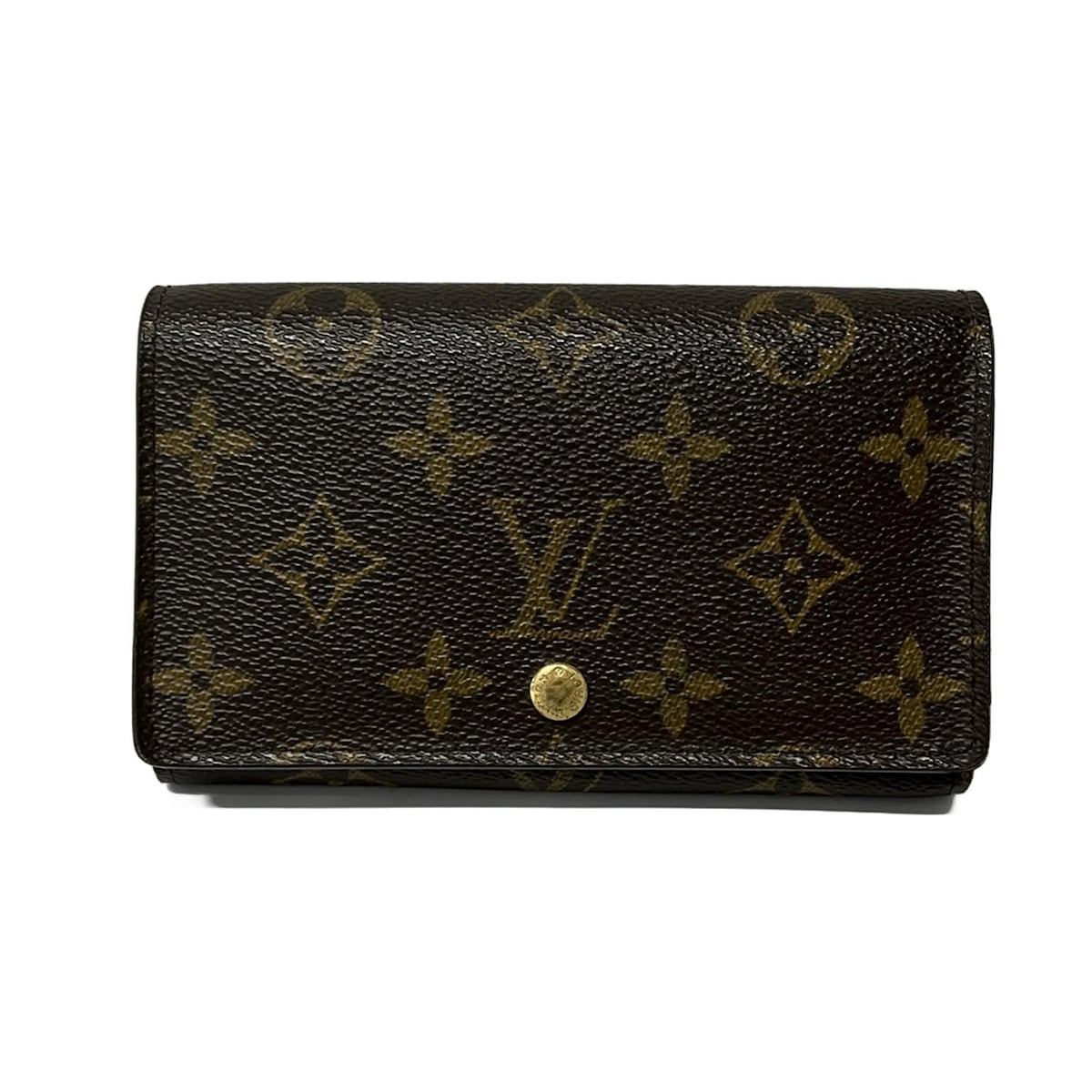 【中古】LOUIS VUITTON(ルイヴィトン) ポルト モネ・ビエ トレゾール 2つ折り財布 レザー