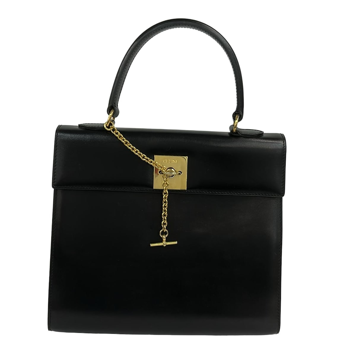 【中古】CELINE(セリーヌ) ガンチーニ ハンドバッグ 黒 レザー 26,396円