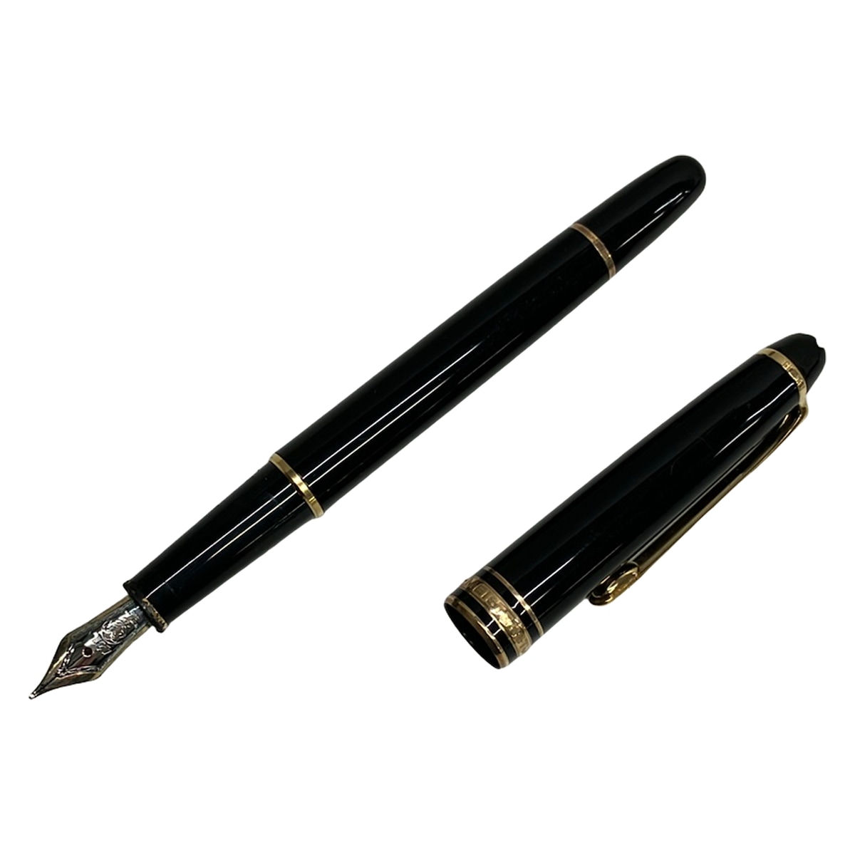 【中古】MONTBLANC(モンブラン) マイスターシュテック 筆 インキなし 黒×ゴールド