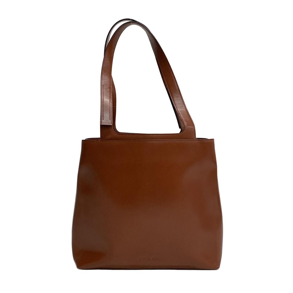 楽天市場】【中古】 プラダ PRADA トートバッグ レザー ブラウン