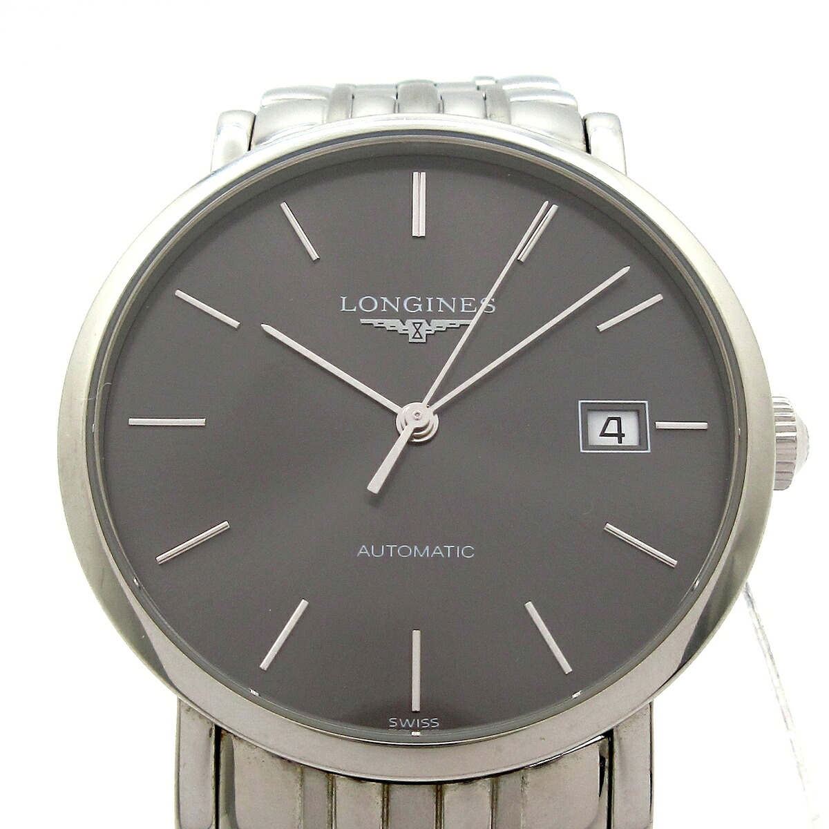 【中古】LONGINES(ロンジン) ロンジン エレガント 腕時計 SS/裏スケ グレー