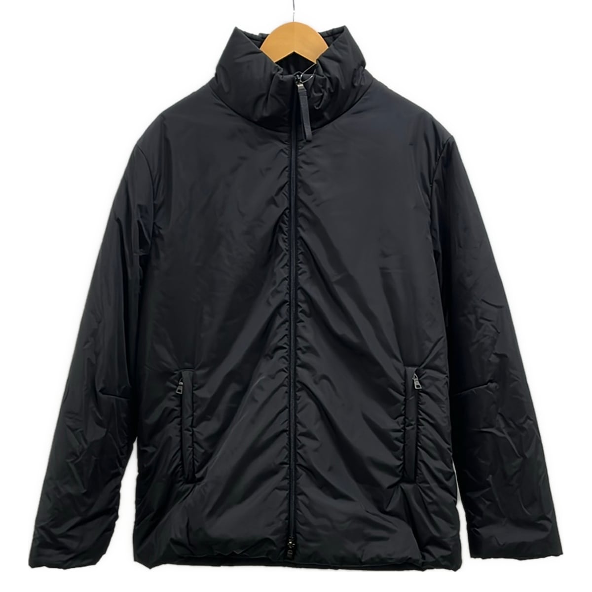 【中古】PRADA SPORT(プラダスポーツ) 落ちこむ上衣 冬物/ジップアップ/長袖 黒