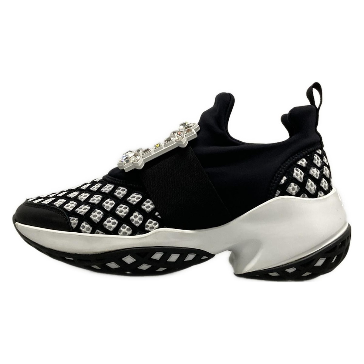 新品未使用！ROGER VIVIER レザースニーカー ブラック Woman ヴィヴ アップ レザー スニーカー