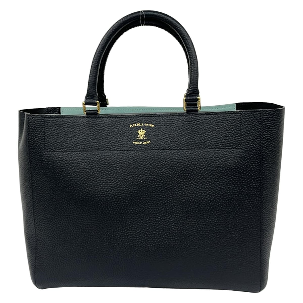 【中古】AccessoiresDeMademoiselle(ADMJ)(アクセソワ・ドゥ・マドモワゼル) トートバッグ ダークネイビー レザー