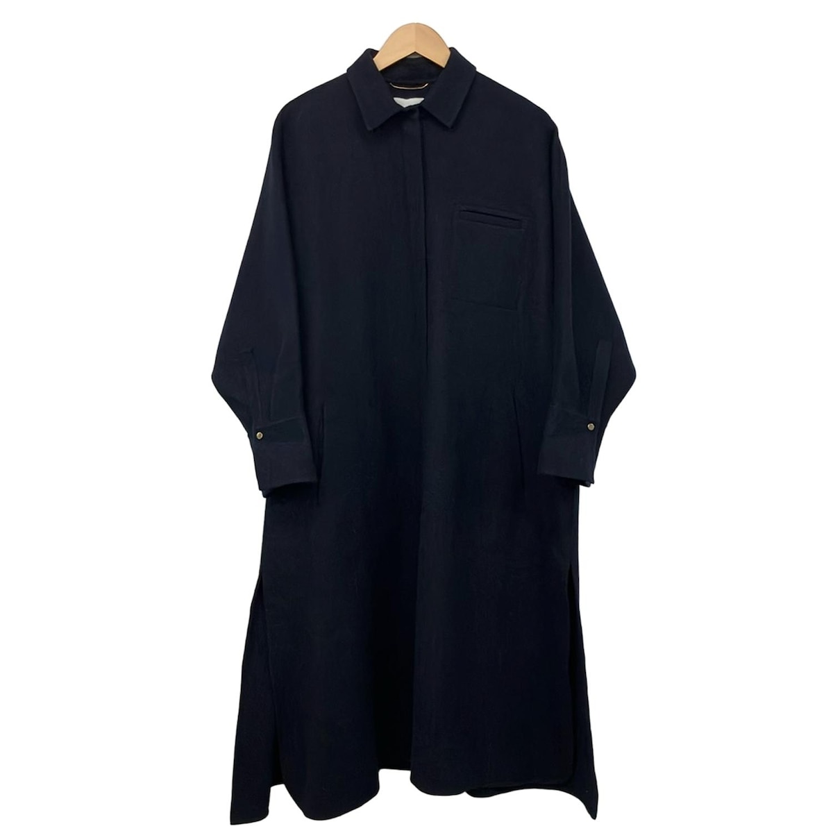 【中古】ebure(エブール) コート 長袖/秋/冬 ダークネイビー