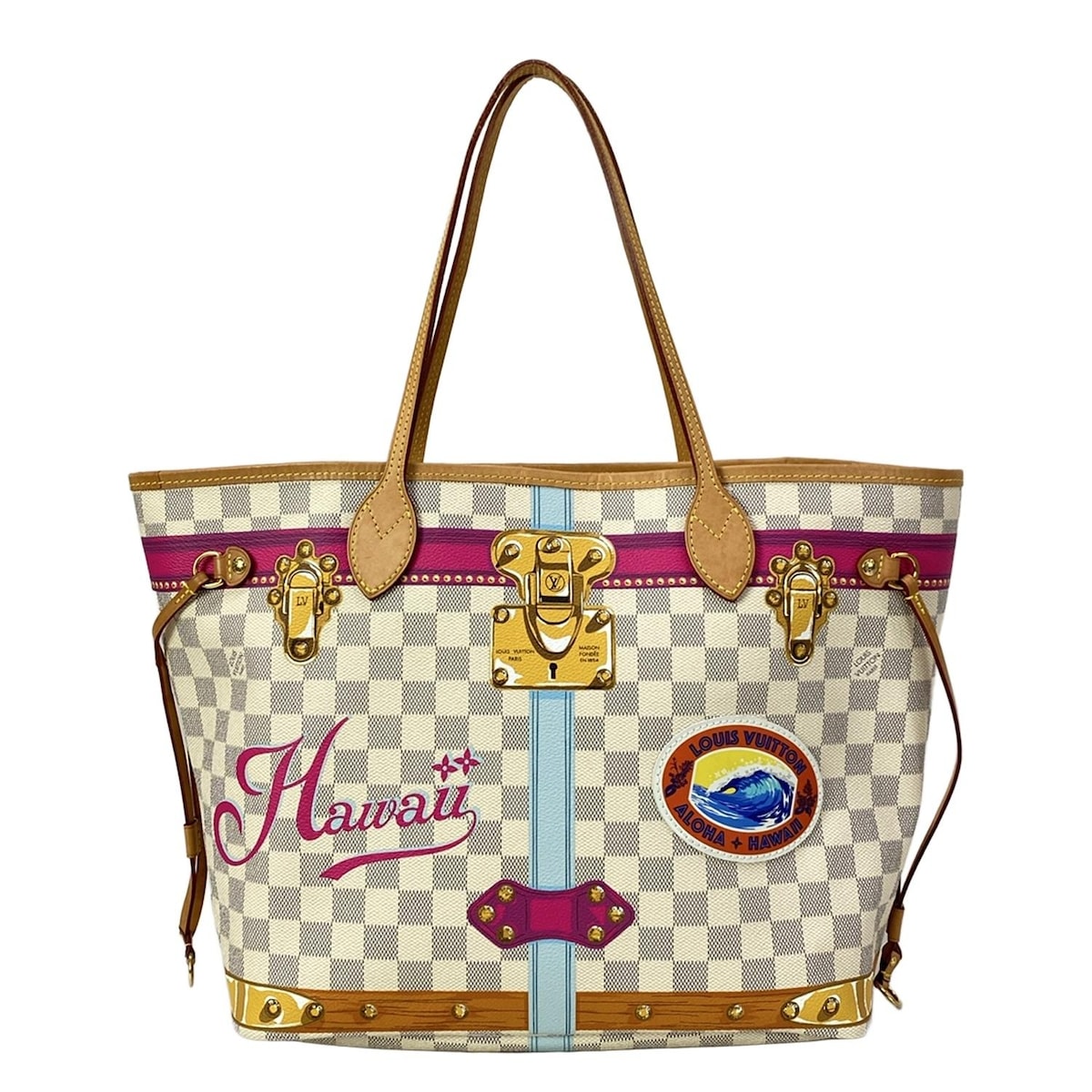 【中古】LOUIS VUITTON(ルイヴィトン) ネヴァーフルMM トートバッグ アズール