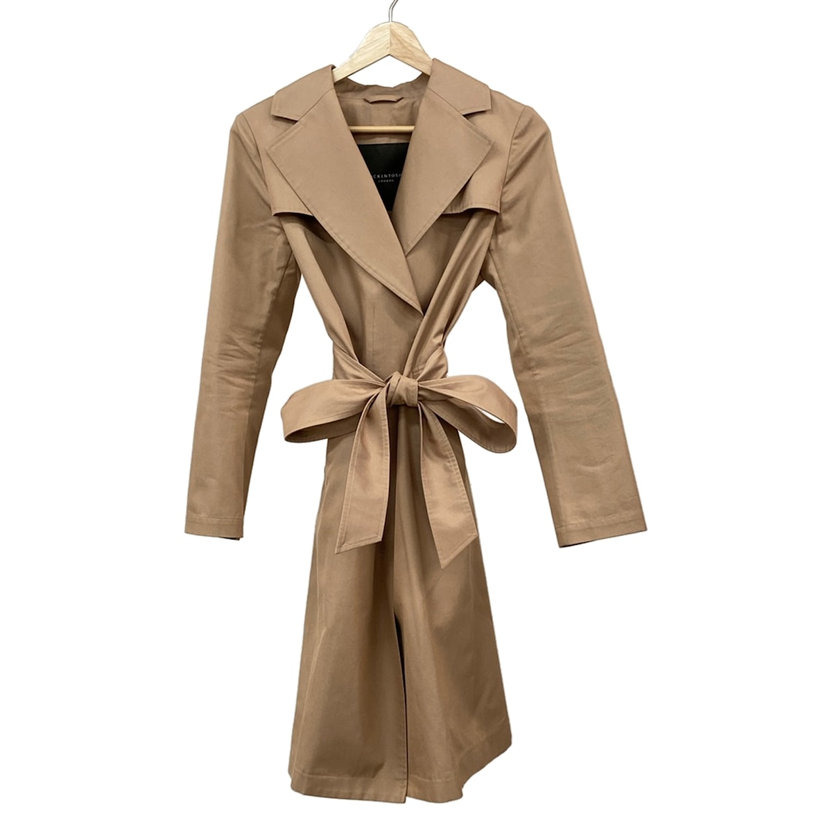 【中古】MACKINTOSH LONDON(マッキントッシュロンドン) トレンチコート 春・秋物/ベルト付き ライトブラウン