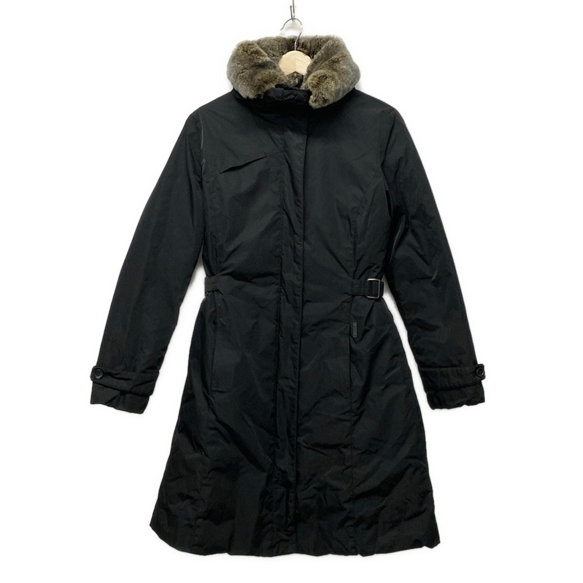 美品　ウールリッチ　ダウンコートジャケット　黒　XS ラビットファー WOOLRICH 美品 ウールリッチ 現行紺タグ 1502259 ラビット