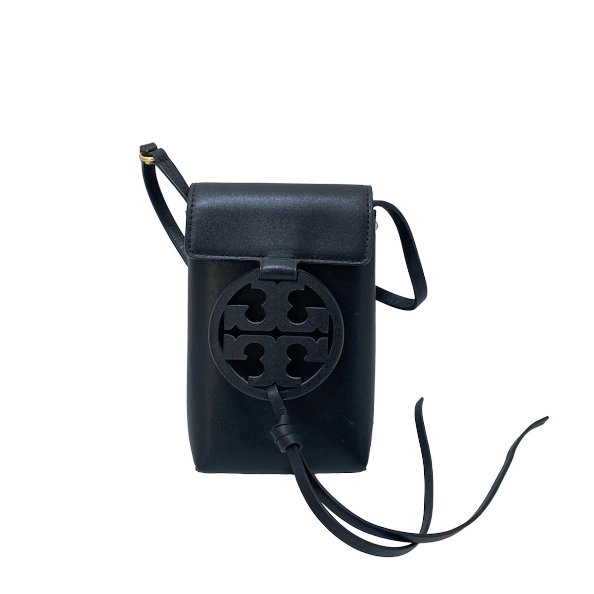 Tory Burch ネイビー レザー ショルダーバッグ　スマホ　携帯 トリーバーチ Tory Burch スマートフォンケース フォン