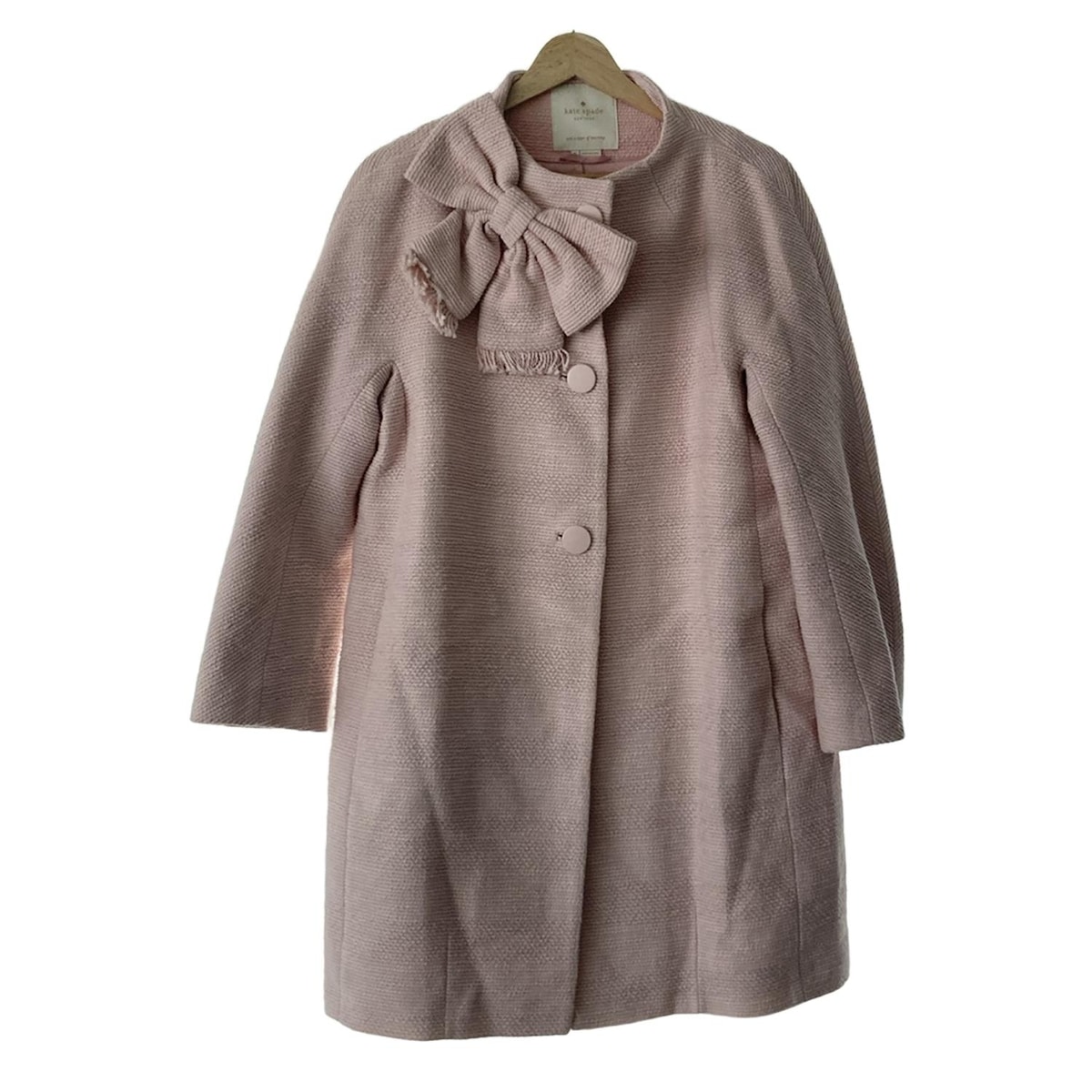 《KATE SPADE NEW YORK》☆美品☆ノーカラー リボン コート M 楽天市場】kate spade new york ケイト スペード ニューヨーク/リボン