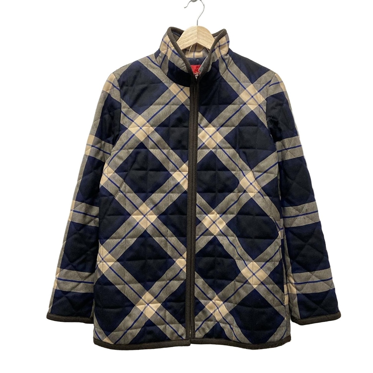 【サエラ】ヨークランド　ウール タータンチェック柄 ダッフルコート フード サエラ】ヨークランド ウール タータンチェック柄 ダッフルコート