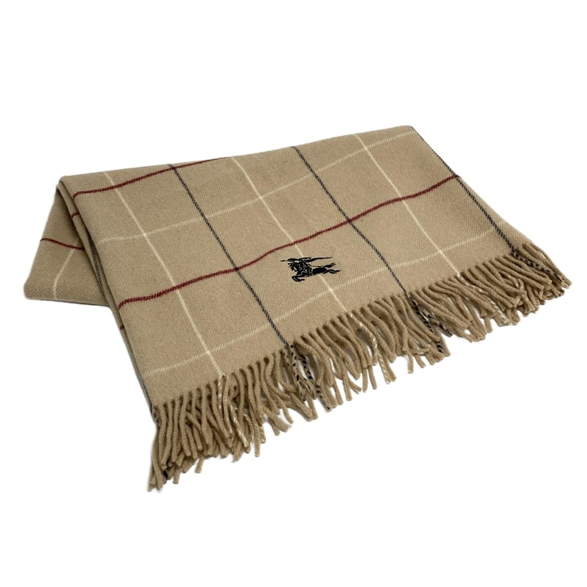 美品BURBERRY / バーバリーロンドン　ウール　毛布　ブランケット BURBERRY LONDON バーバリーロンドン ウール ヘリンボーン柄