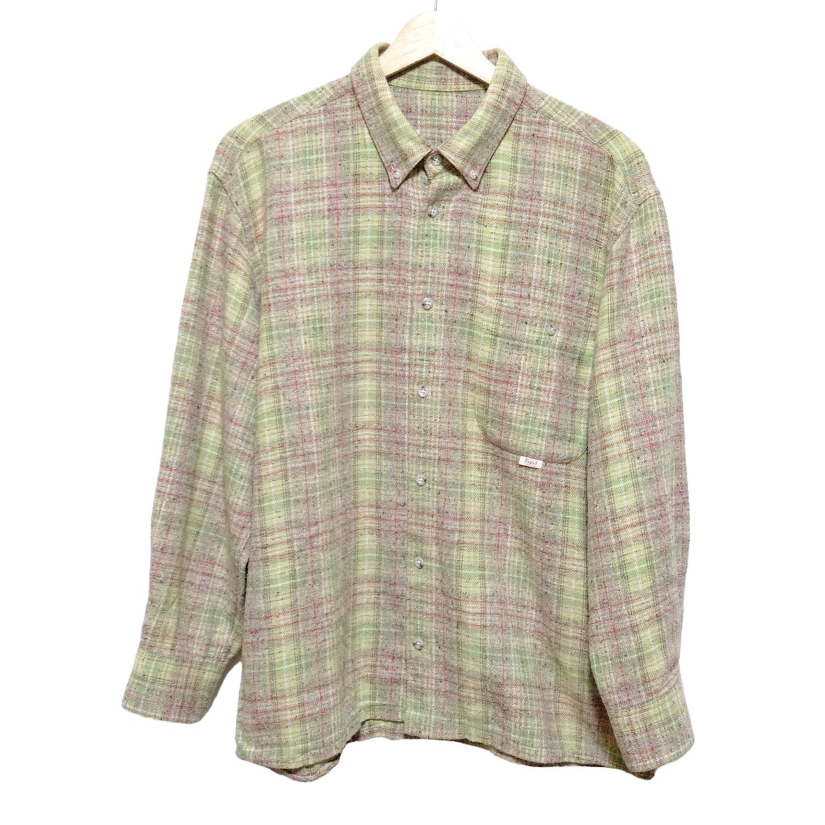 未使用 パパス PAPAS 長袖 シャツ L グリーン　綿麻 楽天市場】PAPAS パパス 長袖 シャツ、ブラウス Shirt, Blouse