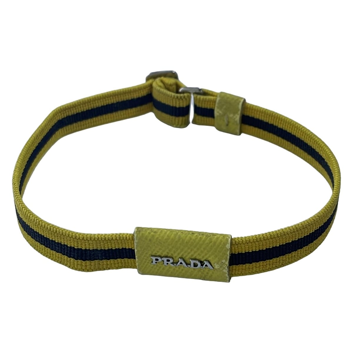 A-29 PRADAプラダ ブレスレット バングル レザー 黒 シルバー金具 Amazon | [プラダ]ブレスレット アクセサリー サフィアーノ