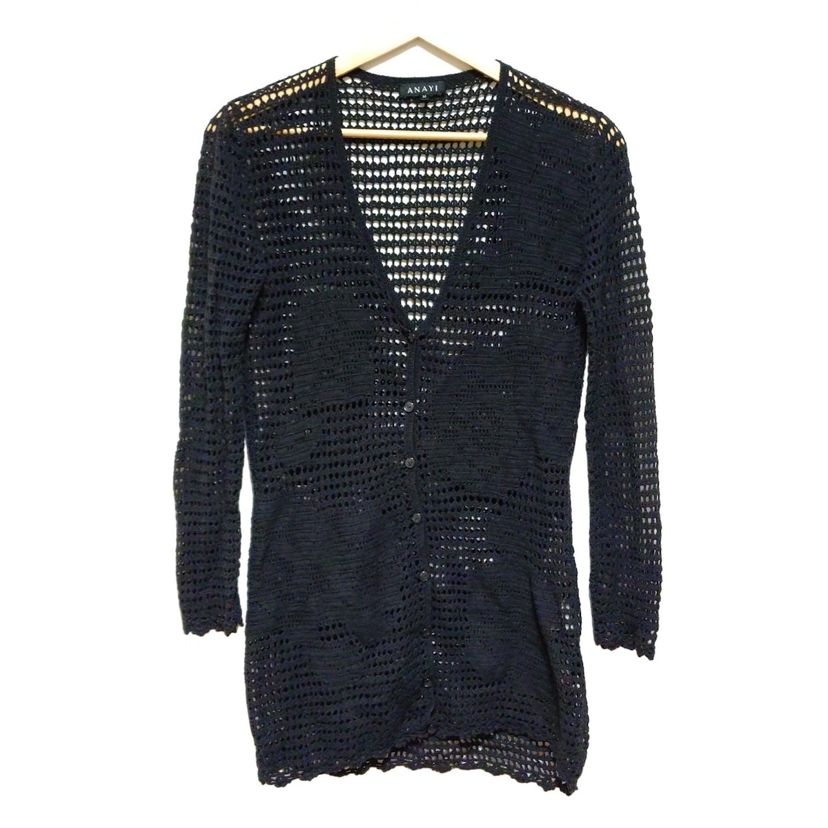 【未使用品】ANAYI ブラック カーディガン 長袖　38 未使用品】ANAYI ブラック カーディガン 長袖 38 2025年最新