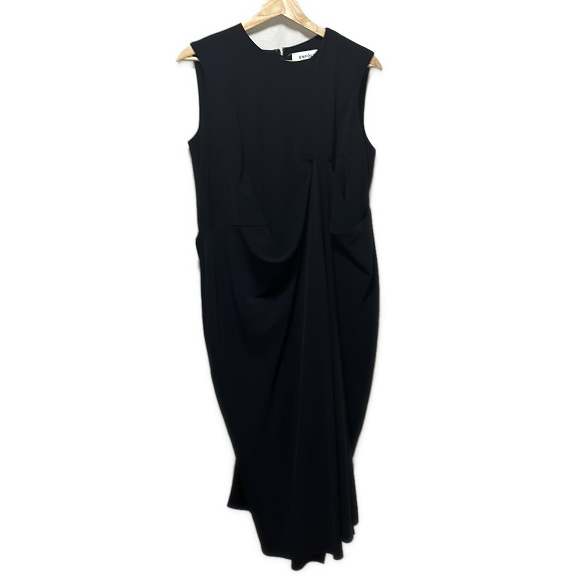 R349/美品 24SS ENFOLD ワンピース ドロップショルダー 38 黒 R349/美品 24SS ENFOLD ワンピース ドロップショルダー 38 黒