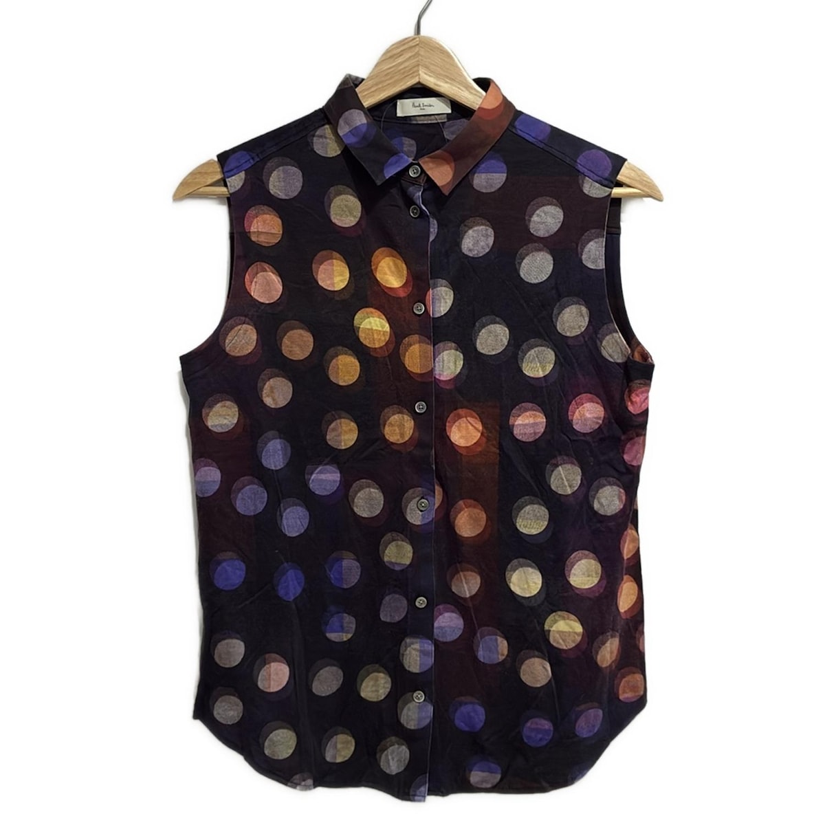 【美品】ポールスミス ボウタイ フリルブラウス ブラック 40 美品】ポールスミス ボウタイ フリルブラウス ブラック 40