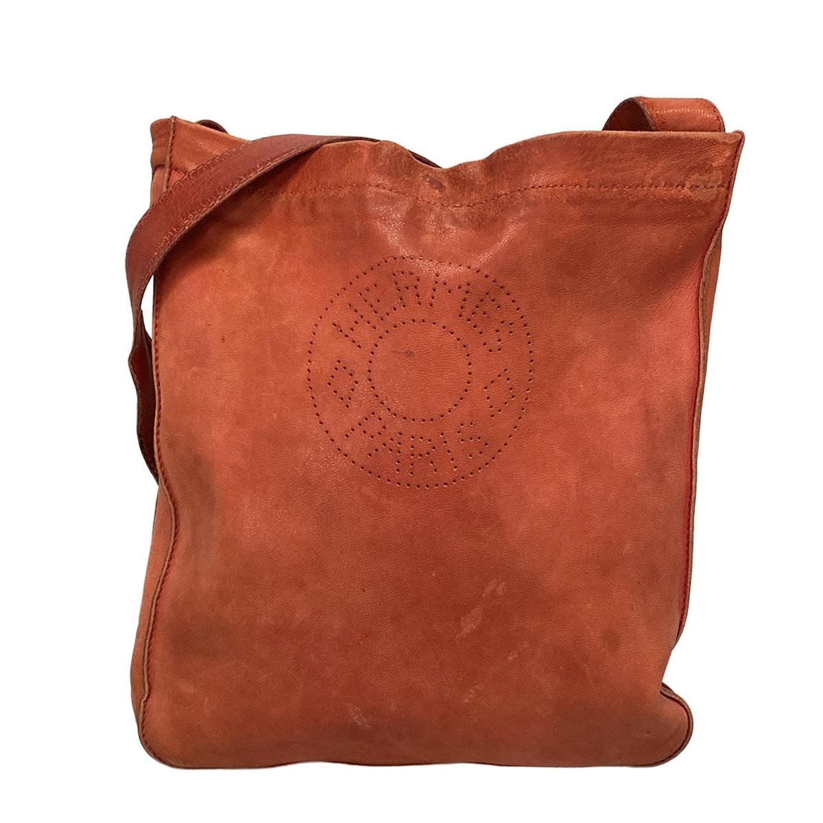 HERMES☆ エルメス クルードセル ショルダーバッグ レザー ブラウン HERMES☆ エルメス クルードセル ショルダーバッグ レザー