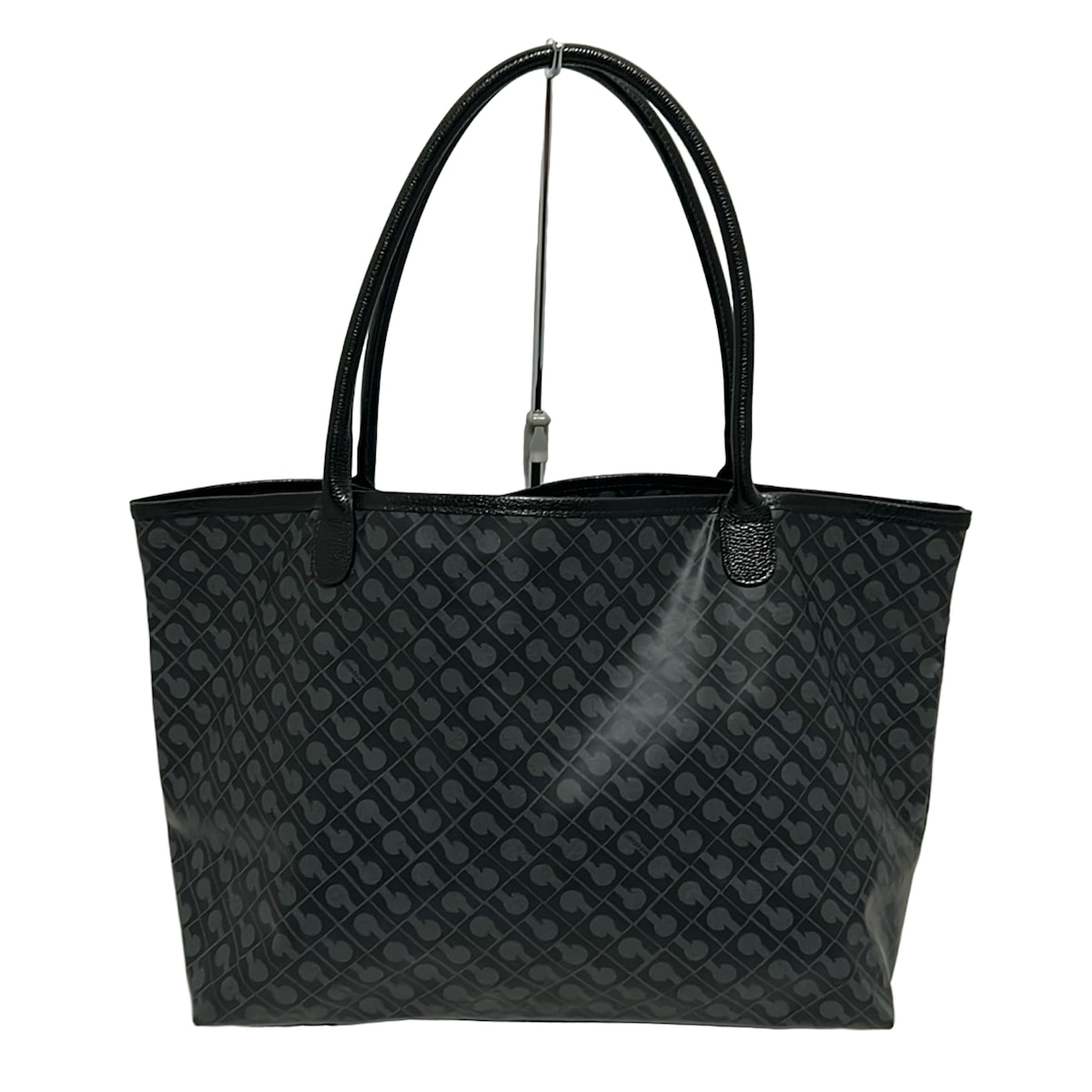 美品GHERARDINI ゲラルディーニ　ロゴパターン レッド　トートバッグ ゲラルディーニ】定番ロゴ☆トートバッグ【GHERARDINI 】レッド