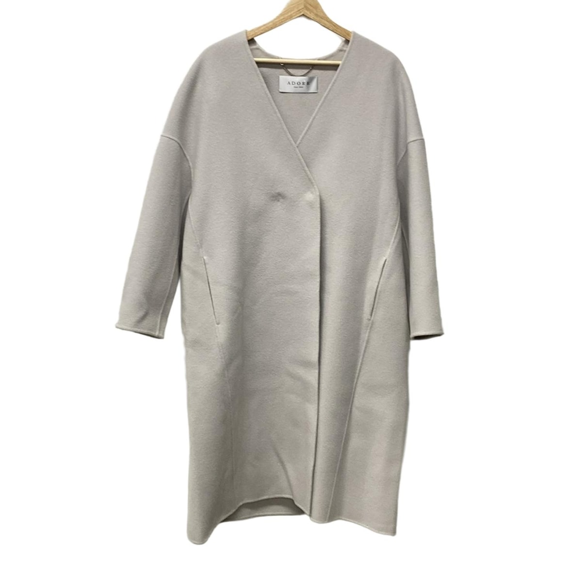 美品☆アドーア ブルゾン 美品 現行 アドーア ADORE ノーカラー