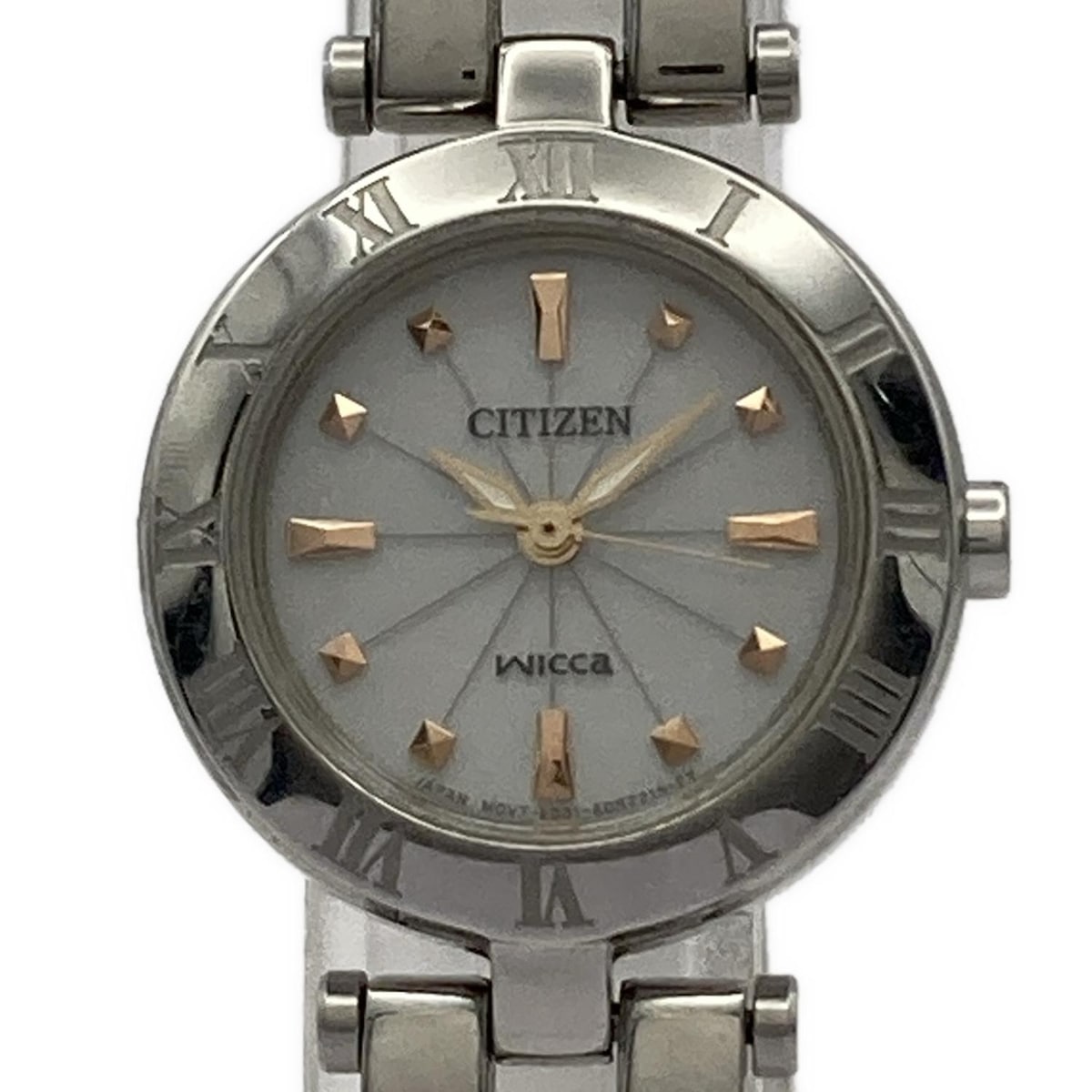 【稼働】CITIZEN レオパール 腕時計 デイデイト メンズ シルバー CITIZEN シチズン レオパール デイデイト 26石 4-770935-K
