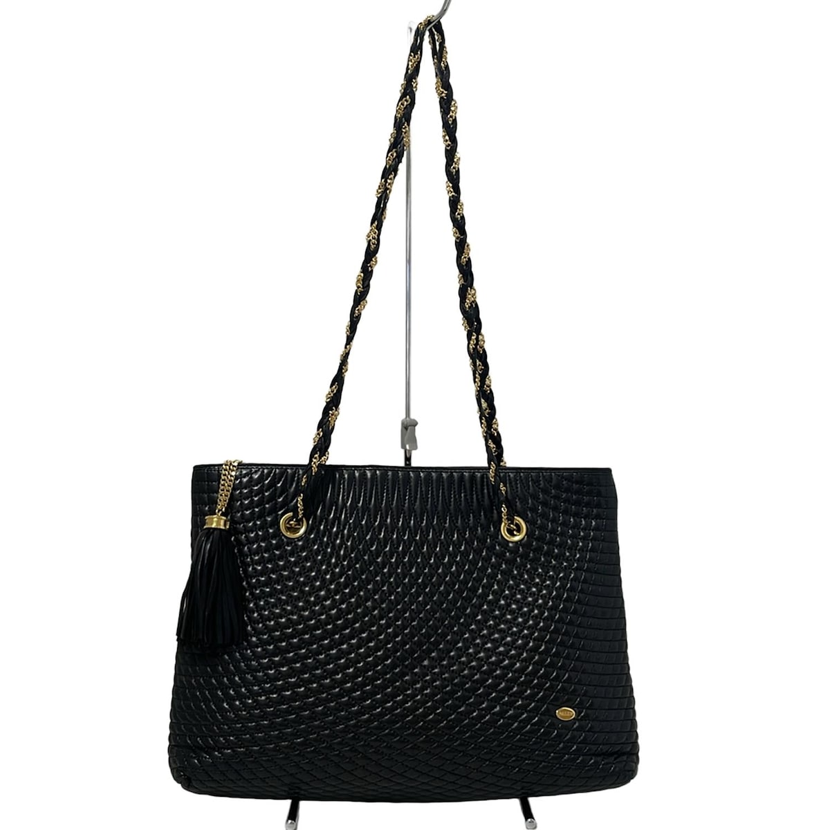 【美品】バリー　ショルダーバッグ　キルティング　チェーン　黒 美品】\希少/ バリー チェーン キルティング ショルダーバッグ