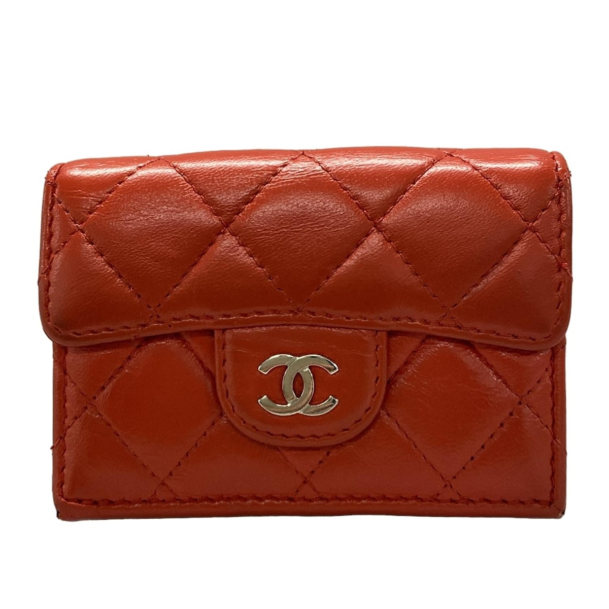 CHANEL＊シャネル＊財布＊ラムスキン＊マトラッセ＊ミディアム＊フラップ 楽天市場】【中古】CHANEL シャネル マトラッセ ミディアム
