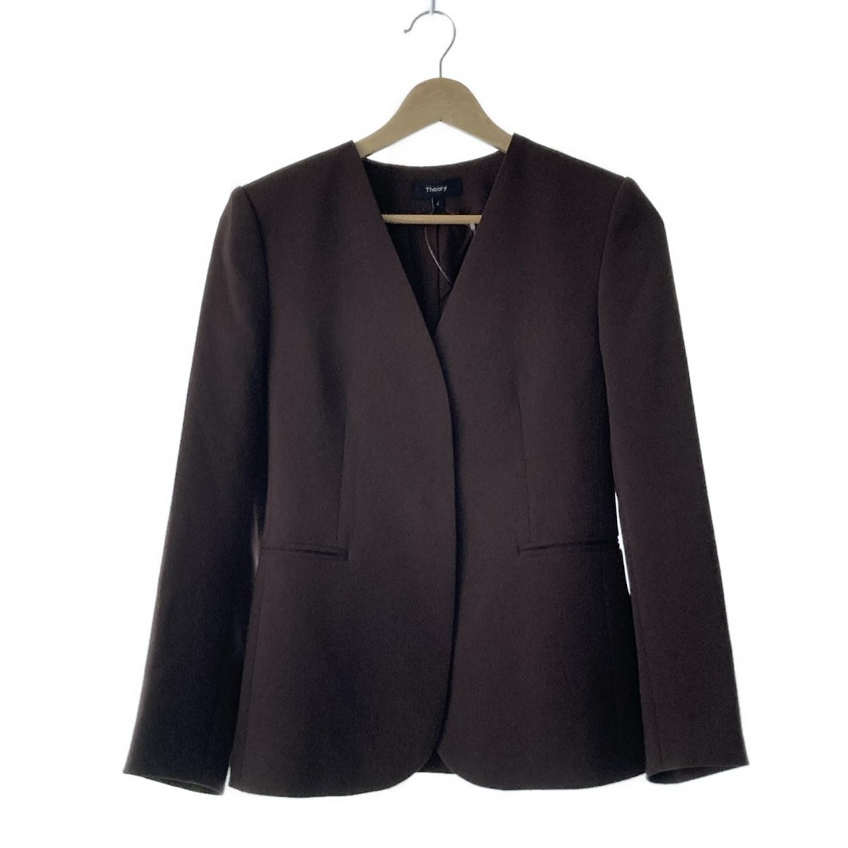 theory 完売 21ss ノーカラージャケット 2 Theory - Theory 21ss ノーカラーリネンジャケットの通販 by yu