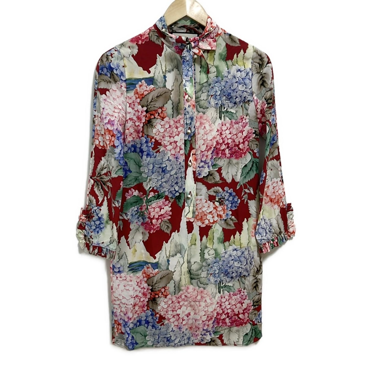 GUCCI スパンコール装飾 ミニワンピース GUCCI(グッチ) アーガイルパターンスパンコールニットワンピース