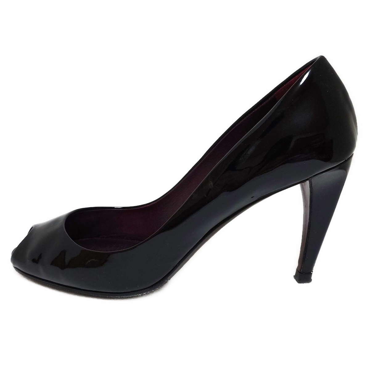 希少　美品　miu miu ヒール　35 黒 miu ミュウミュウ miumiu ヒールパンプス オープントゥ ビジュー