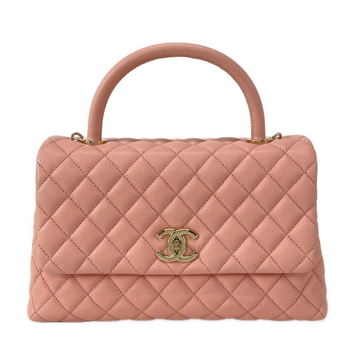 【キュートなピンク♡】CHANEL トップハンドルミニバッグ 大人気ピンクカラー♪CHANEL トップハンドル ミニフラップバッグ