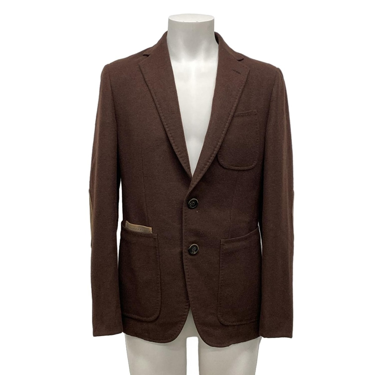 【中古】berluti(ベルルッティ) ジャケット ダークブラウン×ベージュ カシミヤ、シルク