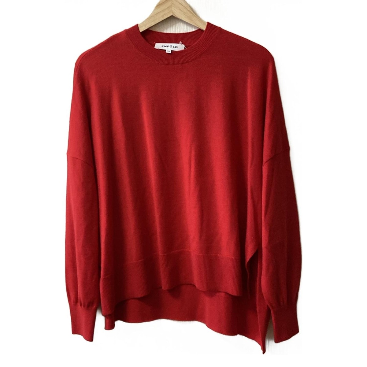 【中古】ENFOLD(エンフォルド) 長袖スウェーター 赤いこと