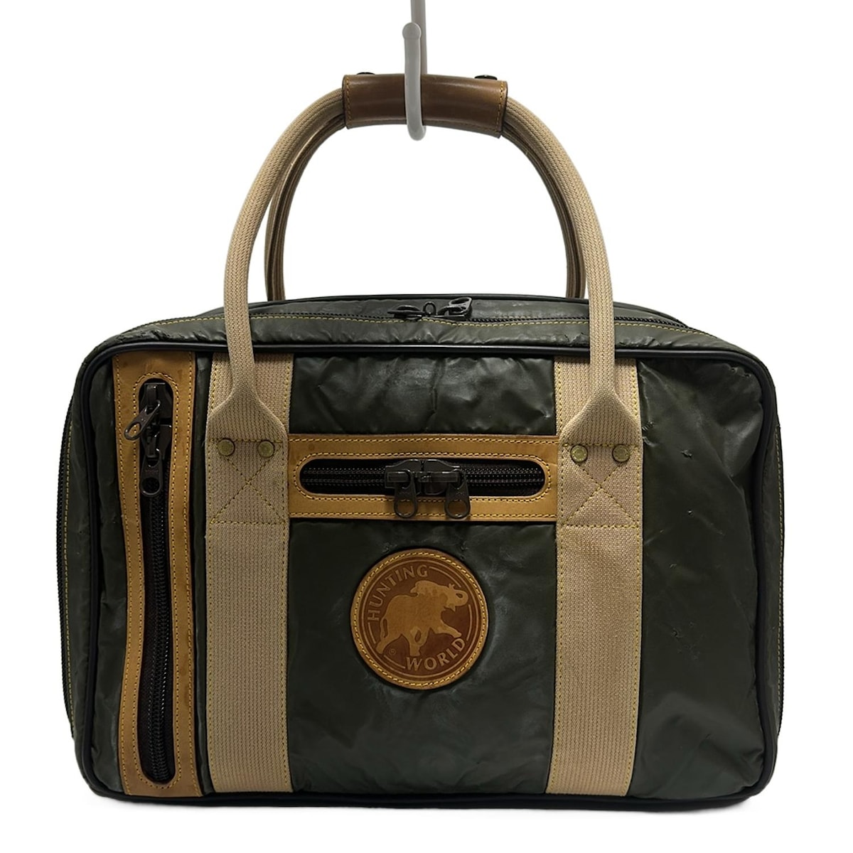 楽天市場】【中古】HUNTING WORLD トートバッグ ベージュ×ブラウン 