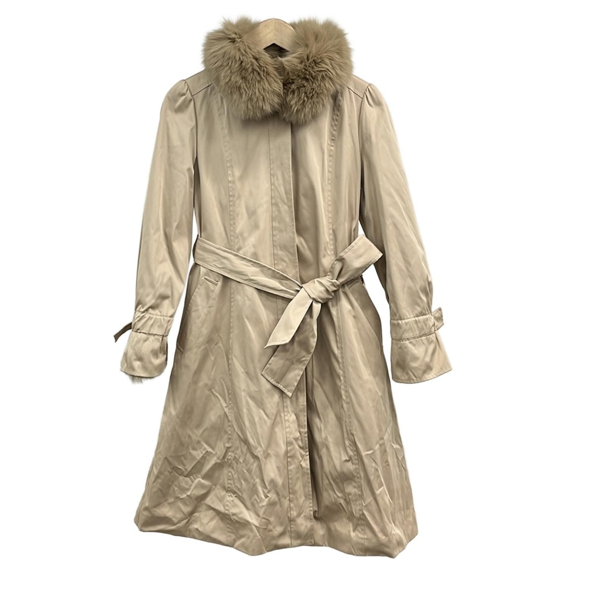 【中古】FRANCO FERRARO(フランコフェラーロ) ダウンコート 長袖/フォックス/冬 ベージュ