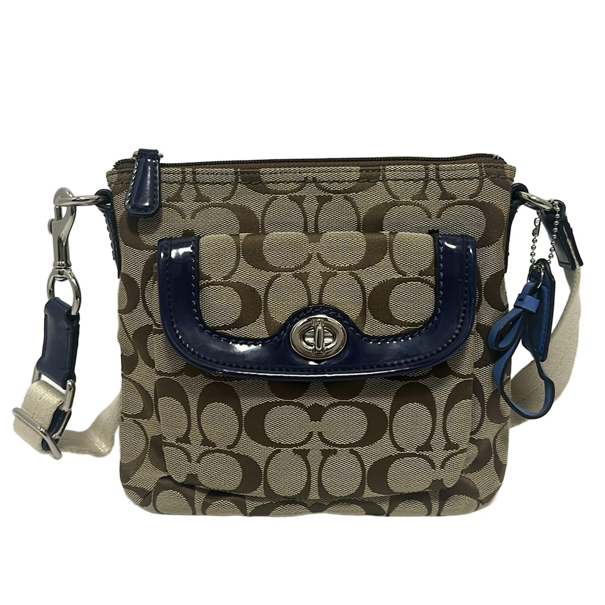 【美品】コーチ CE534ショルダーバッグ レザー 斜め掛け シグネチャー コーチ ショルダーバッグ メンズ ブランド COACH CE534 カーキ