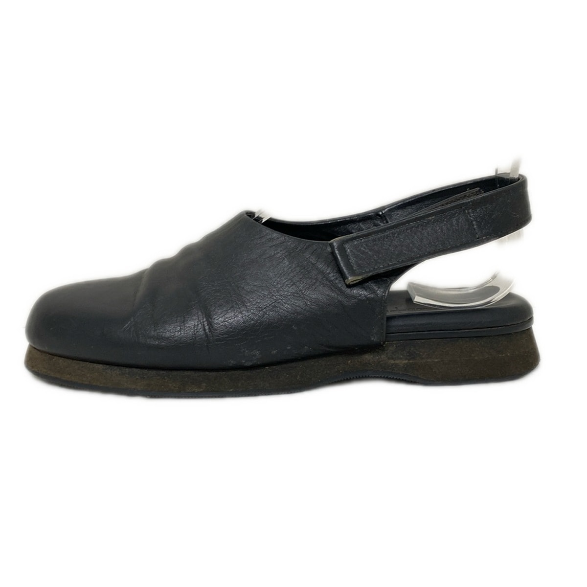 【中古】YOHJI YAMAMOTO +NOIR(ヨウジヤマモトプリュスノアール) サンダル 黒 レザー