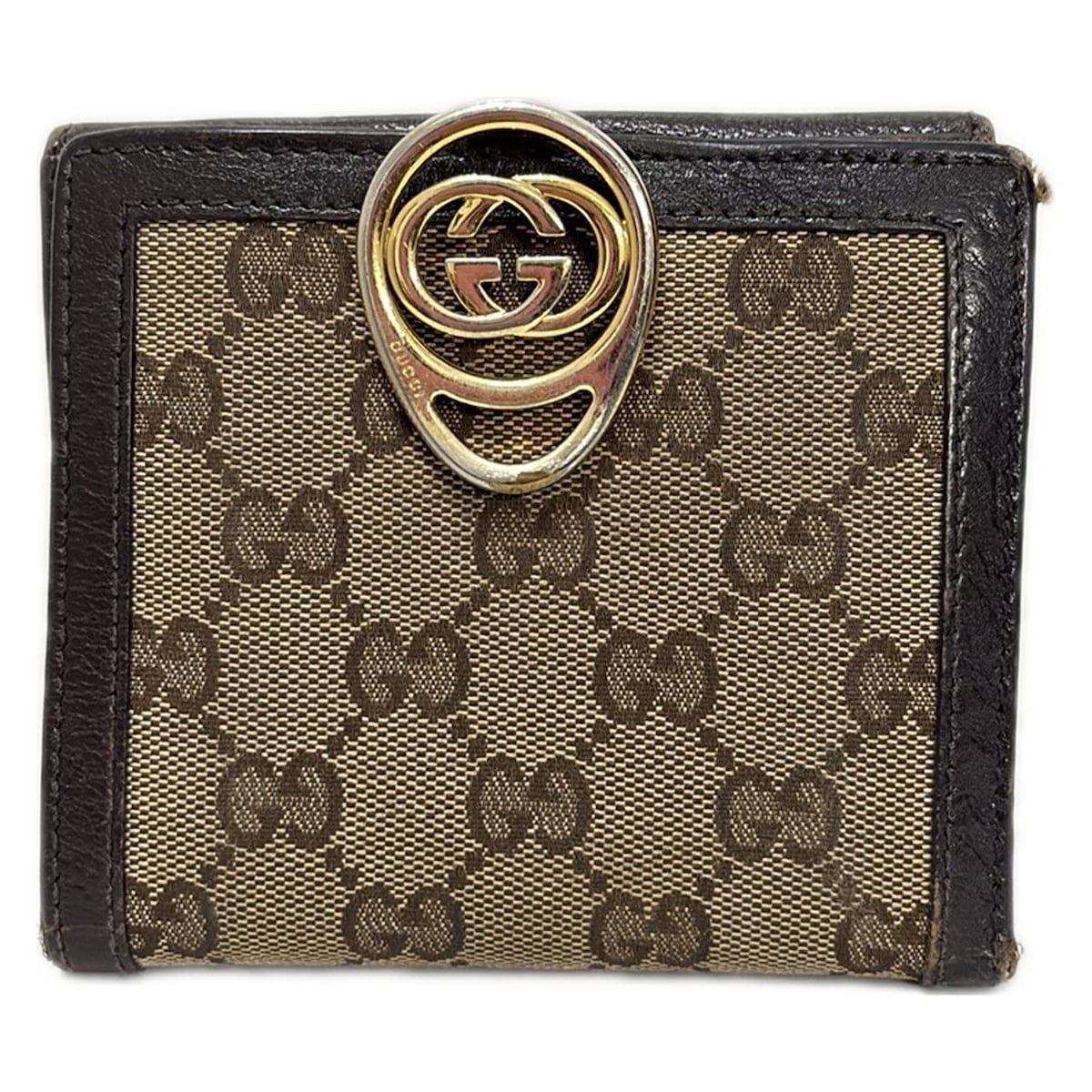 GUCCI GGキャンパス　二つ折り財布　ベージュ 楽天市場】【中古】GUCCI 二つ折り財布 GGキャンバス ベージュ ダーク