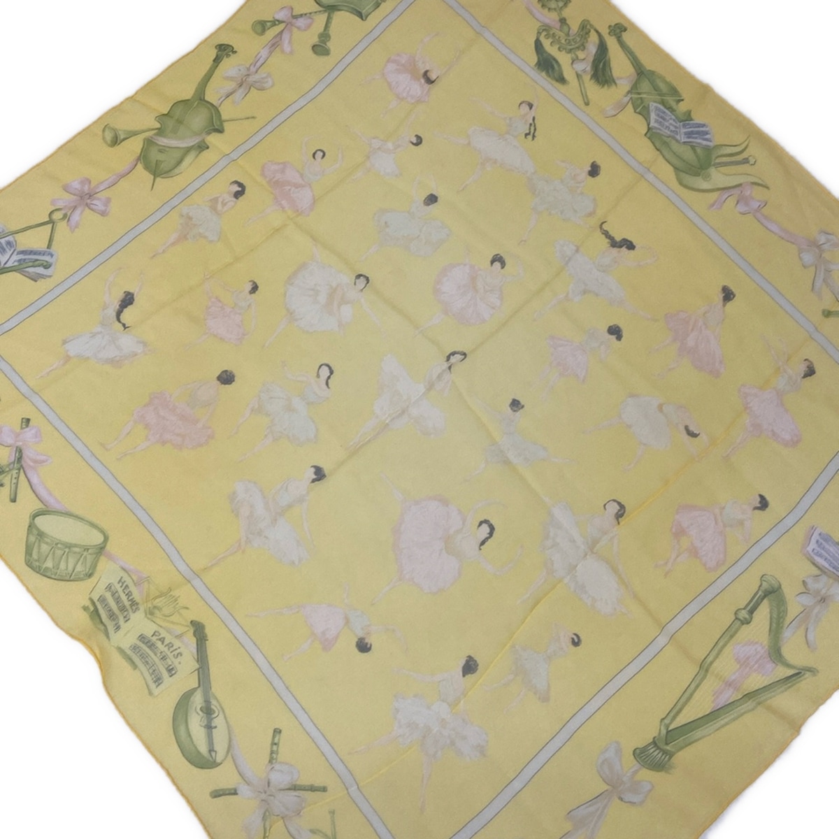 美品❣　エルメス　カレ90 　ラ ダンス　バレエ　バレリーナ　シルクスカーフ エルメス カレ90 La Danse ラダンス バレリーナ スカーフ シルク