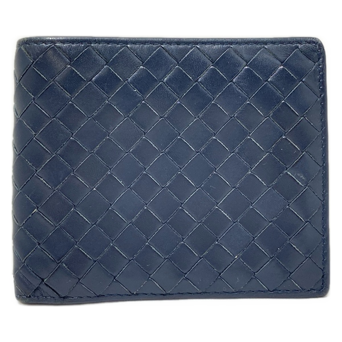 ボッテガヴェネタ イントレチャート 二つ折り財布 ネイビー ボッテガヴェネタ 二つ折り財布 ネイビー イントレチャート