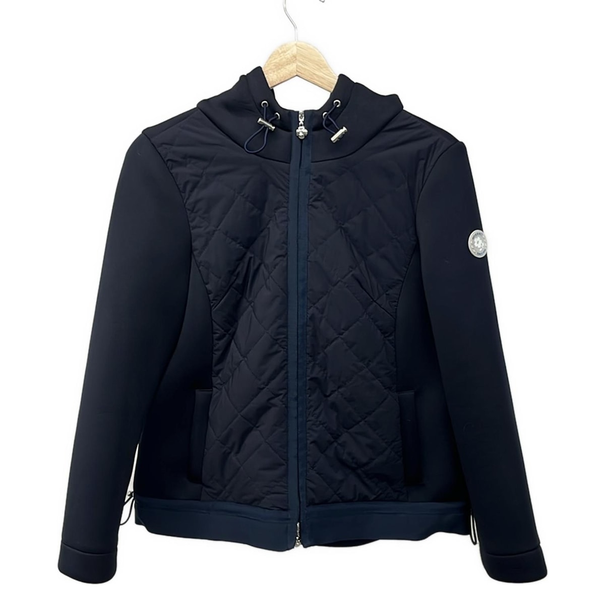 【中古】M'S GRACY(エムズグレイシー) ブルゾン 長袖/キルティング/ジップアップ/春/秋 ダークネイビー