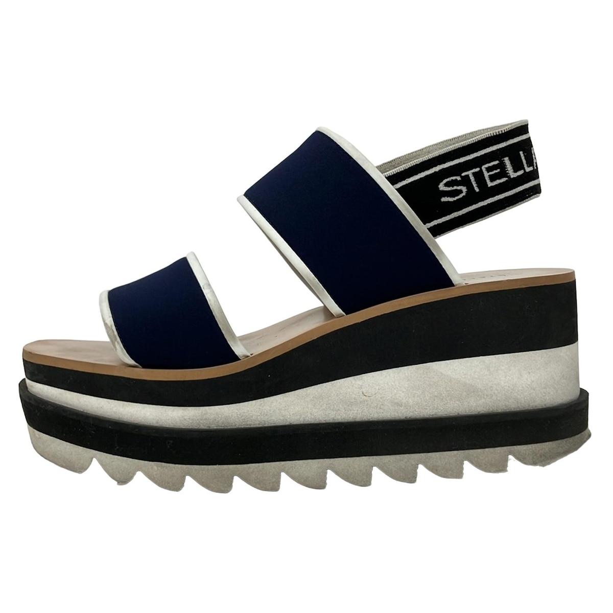 【中古】stellamccartney(ステラマッカートニー) スニーク エリス サンダル プラットフォーム ダークネイビー×白 8,281円