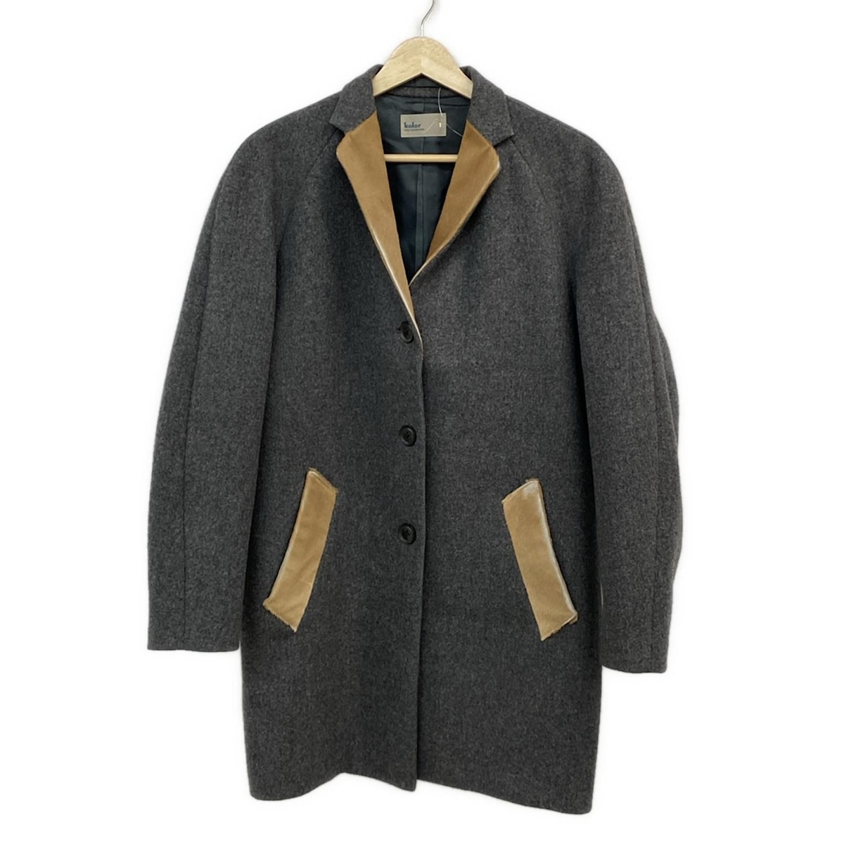 楽天市場】未使用 kolor カラー 1 パープル×グレー×ネイビー ダウン
