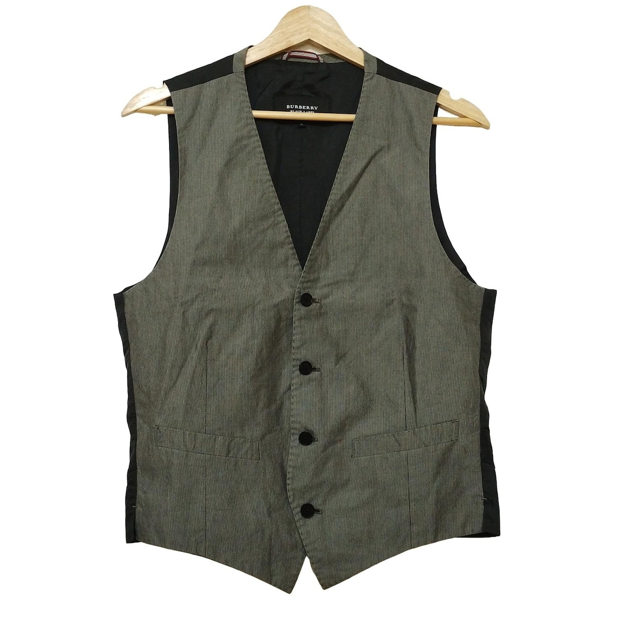 楽天市場】【中古】 バーバリーブラックレーベル ニットベスト メンズ